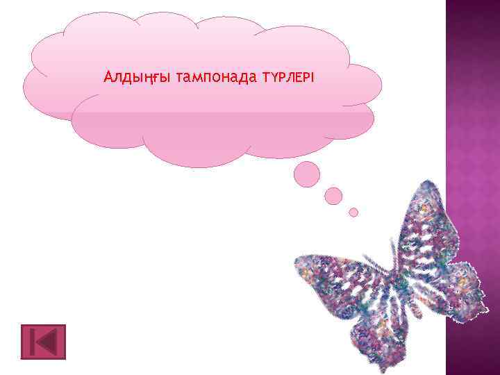 Алдыңғы тампонада ТҮРЛЕРІ 