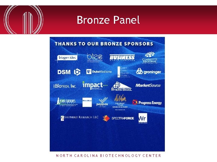 Bronze Panel NORTH CAROLINA BIOTECHNOLOGY CENTER 