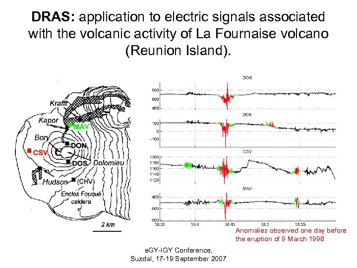 DRAS: application to electric signals associated with the volcanic activity of La Fournaise volcano