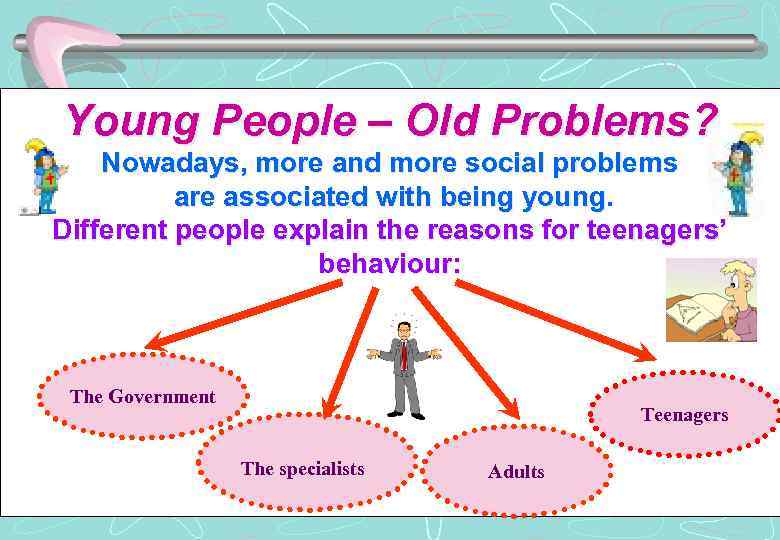 Young People – Old Problems? Nowadays, more and more social problems are associated with