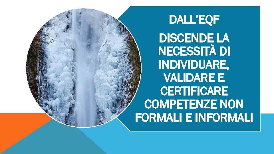 DALL’EQF DISCENDE LA NECESSITÀ DI INDIVIDUARE, VALIDARE E CERTIFICARE COMPETENZE NON FORMALI E INFORMALI