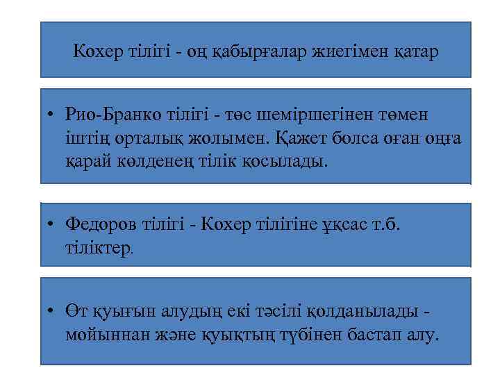Кохер тілігі - оң қабырғалар жиегімен қатар • Рио-Бранко тілігі - төс шеміршегінен төмен