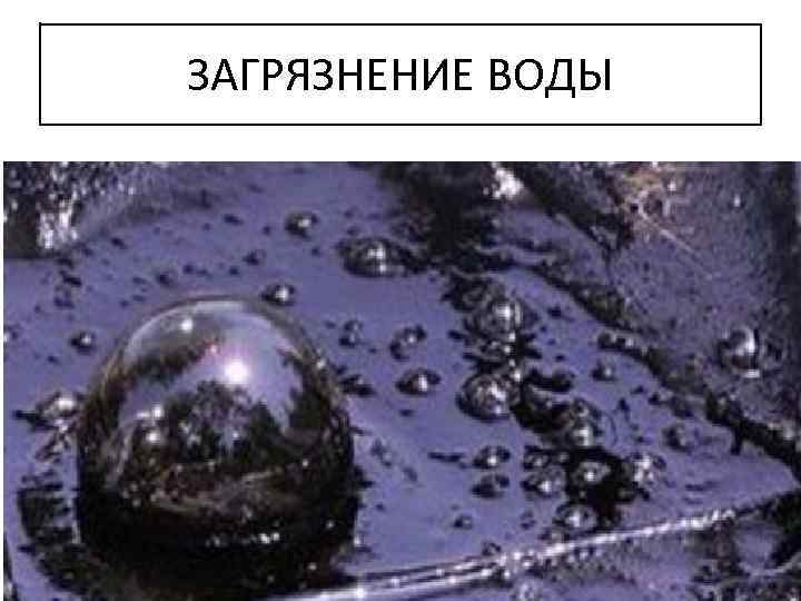 ЗАГРЯЗНЕНИЕ ВОДЫ 