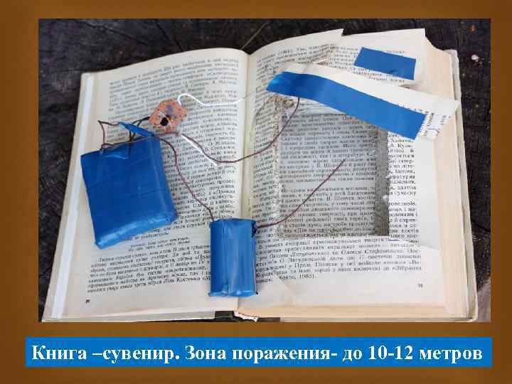 Книга –сувенир. Зона поражения- до 10 -12 метров 