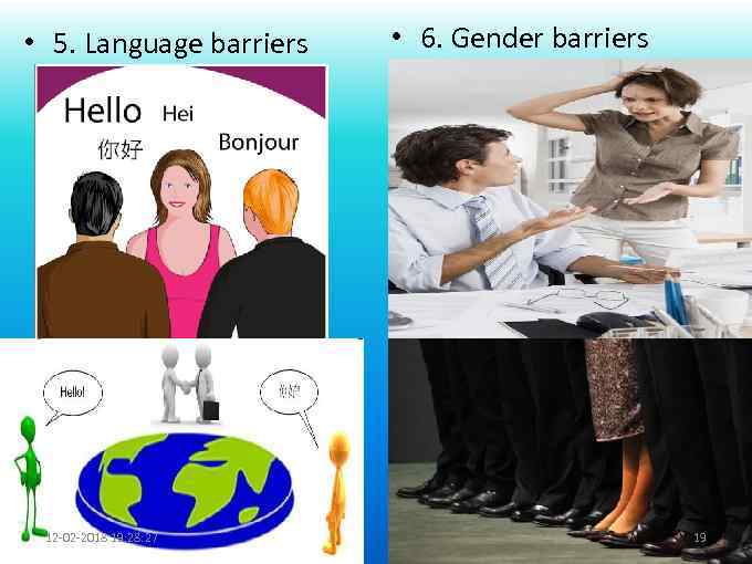  • 5. Language barriers 12 -02 -2018 19: 28: 27 • 6. Gender