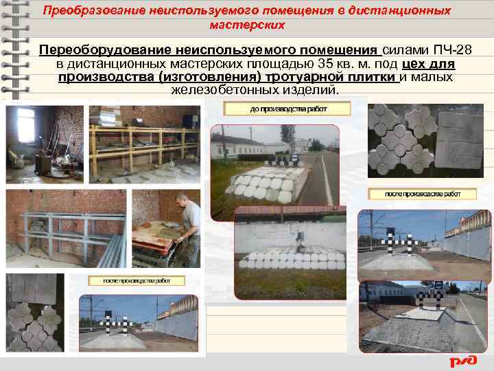 Преобразование неиспользуемого помещения в дистанционных мастерских Переоборудование неиспользуемого помещения силами ПЧ-28 в дистанционных мастерских