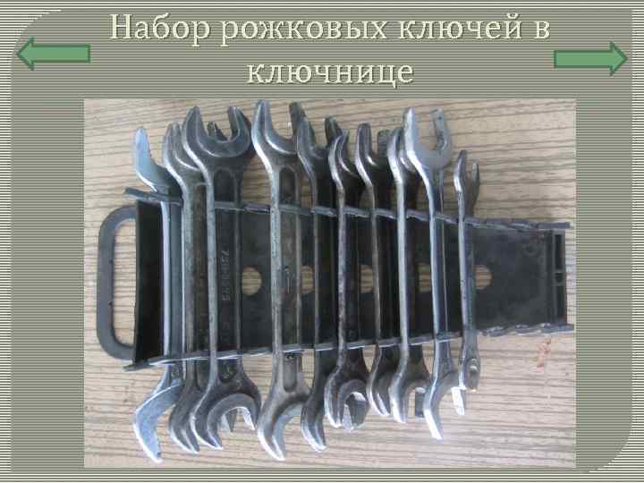 Набор рожковых ключей в ключнице 