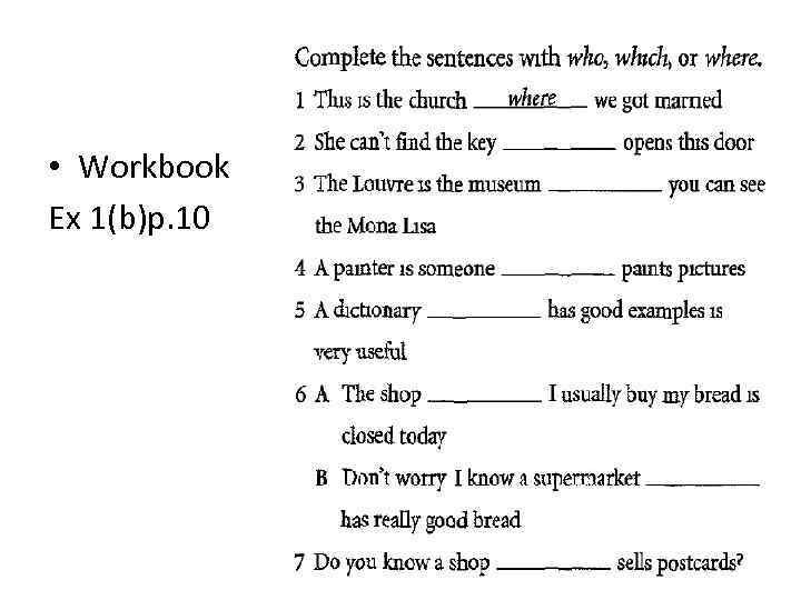  • Workbook Ex 1(b)p. 10 