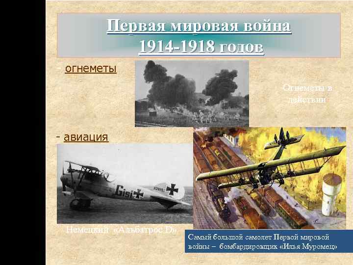 Первая мировая война 1914 -1918 годов - огнеметы Огнеметы в действии - авиация Немецкий