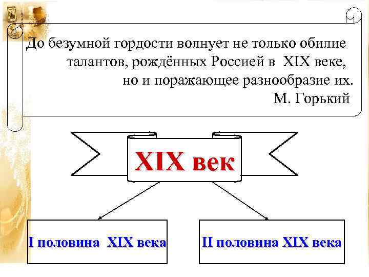 До безумной гордости волнует не только обилие талантов, рождённых Россией в XIX веке, но