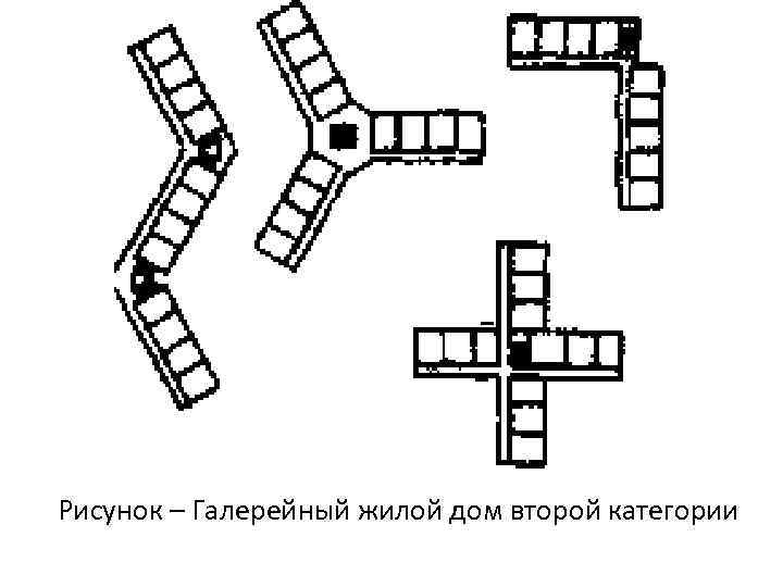 Рисунок – Галерейный жилой дом второй категории 