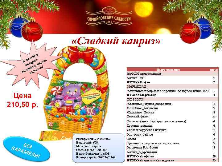  «Сладкий каприз» ом жд е – а В к арк ягкой под ка