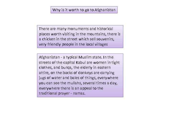 Why is it worth to go to Afghanistan There are many monuments and historical