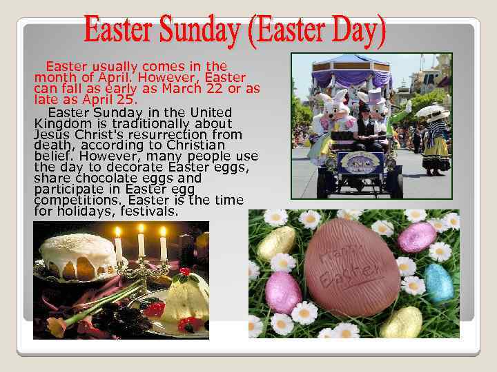 Easter usually comes in the month of April. However, Easter can fall as early
