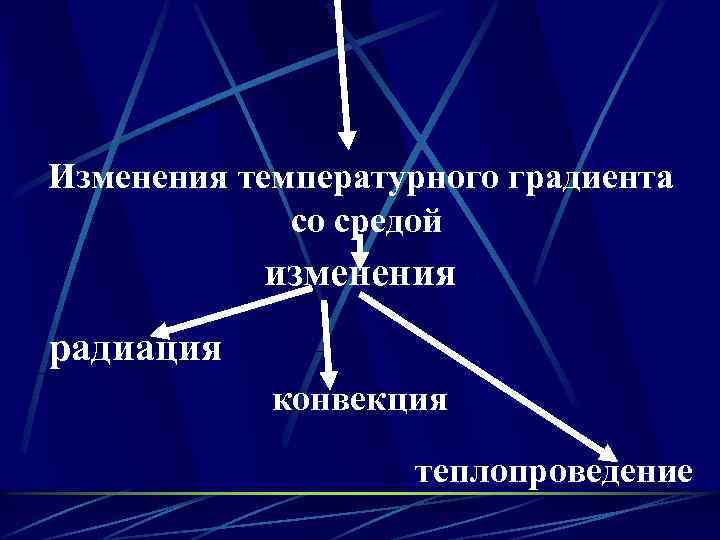 Изменения температурного градиента со средой изменения радиация конвекция теплопроведение 