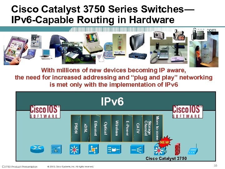 Cisco Catalyst 3750 Series Switches— IPv 6 -Capable Routing in Hardware With millions of