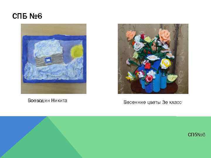 СПБ № 6 Воеводин Никита Весенние цветы 3 е класс СПб№ 6 