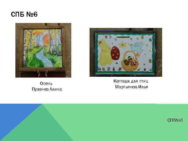 СПБ № 6 Осень Пузенко Алина Коттедж для птиц Мартьянов Илья СПб№ 6 