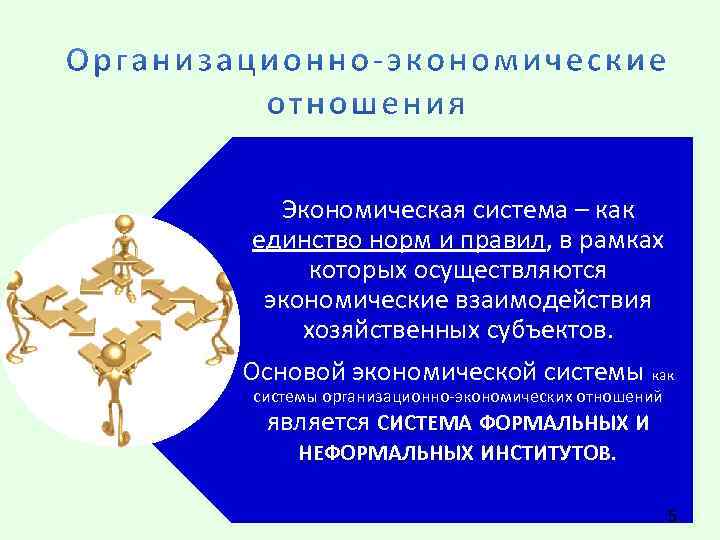 Экономическая система – как единство норм и правил, в рамках которых осуществляются экономические взаимодействия