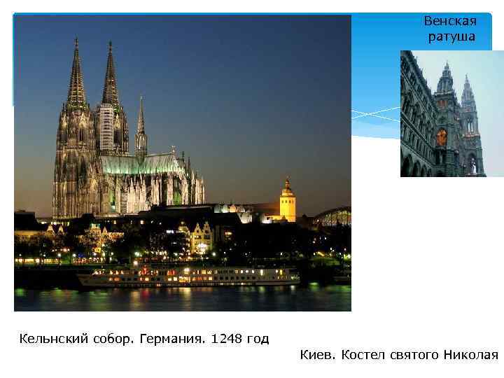Венская ратуша Кельнский собор. Германия. 1248 год Киев. Костел святого Николая 