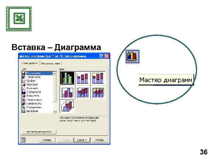 Вставка – Диаграмма 36 