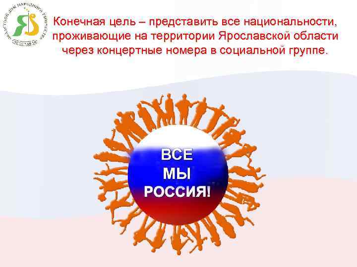 Конечная цель – представить все национальности, проживающие на территории Ярославской области через концертные номера