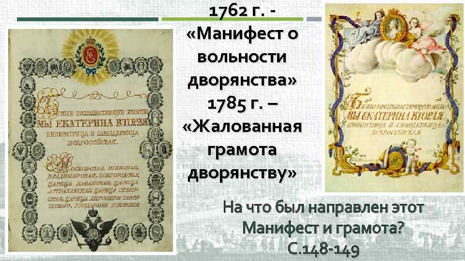 Жалованная грамота городам Екатерины 2 1785. Манифест о вольности дворянства 1785.