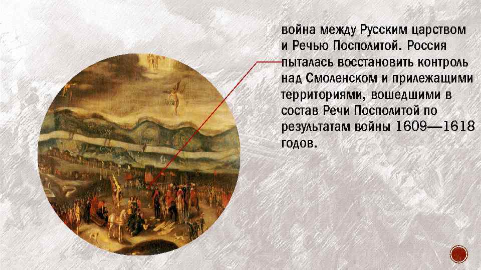 война между Русским царством и Речью Посполитой. Россия пыталась восстановить контроль над Смоленском и