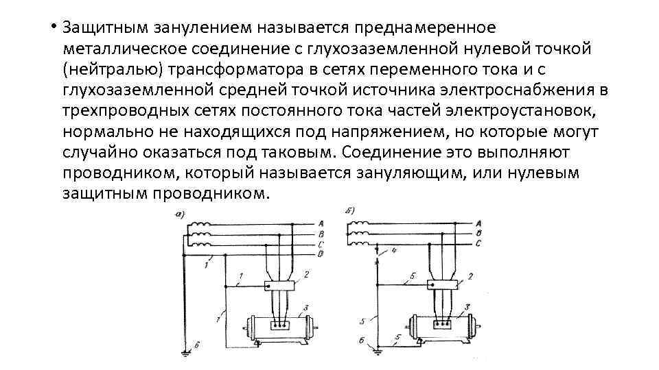 Защитное зануление презентация