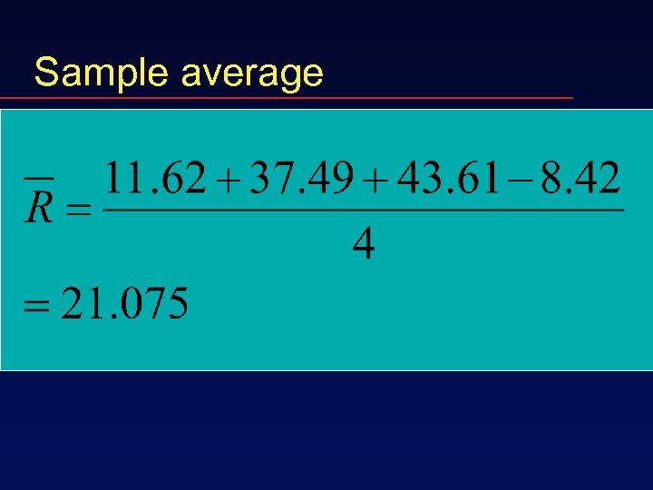 Sample average 