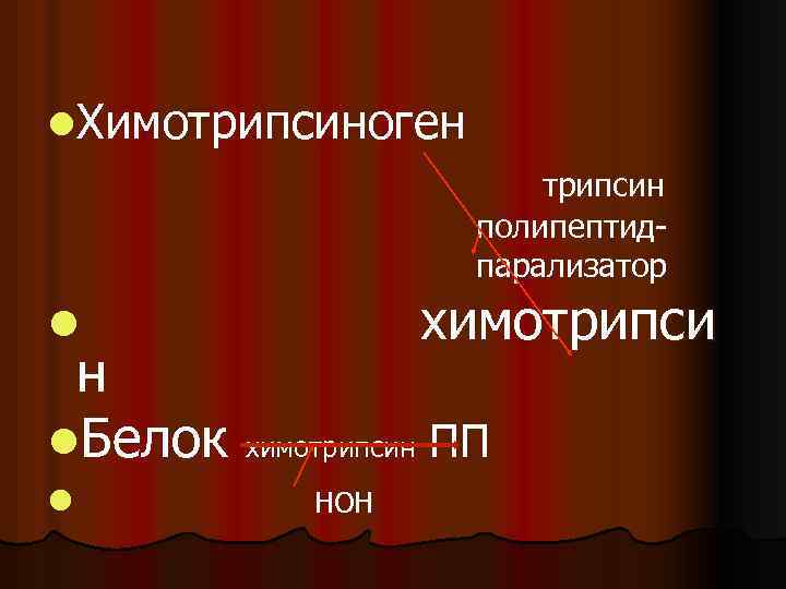 l. Химотрипсиноген трипсин полипептид парализатор химотрипси l н l. Белок химотрипсин ПП l НОН