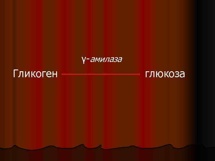 γ амилаза Гликоген глюкоза 