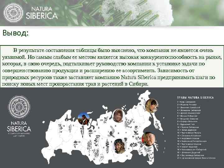 Вывод: В результате составления таблицы было выяснено, что компания не является очень уязвимой. Но