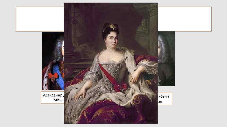 Верховники Александр Данилович Меншиков Андрей Иванович Остерман 