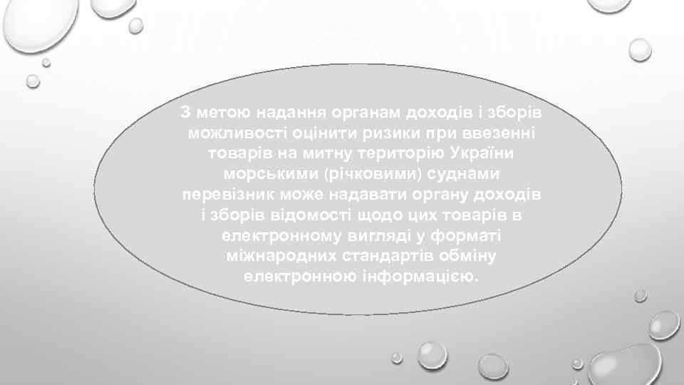 З метою надання органам доходів і зборів можливості оцінити ризики при ввезенні товарів на