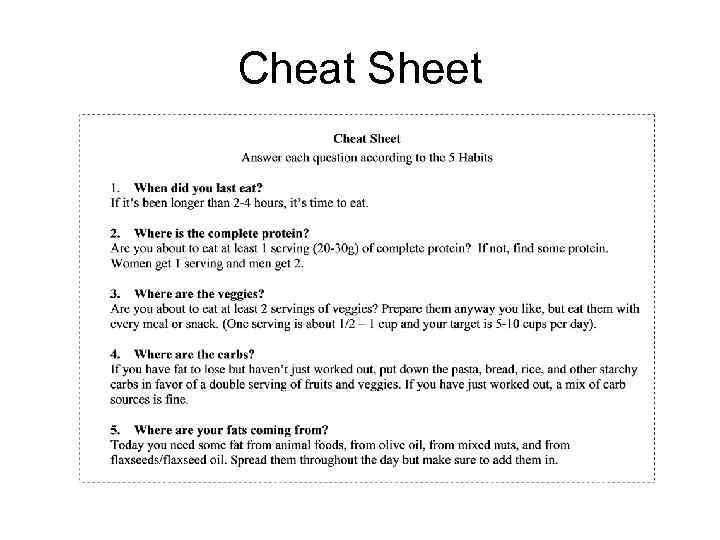 Cheat Sheet 