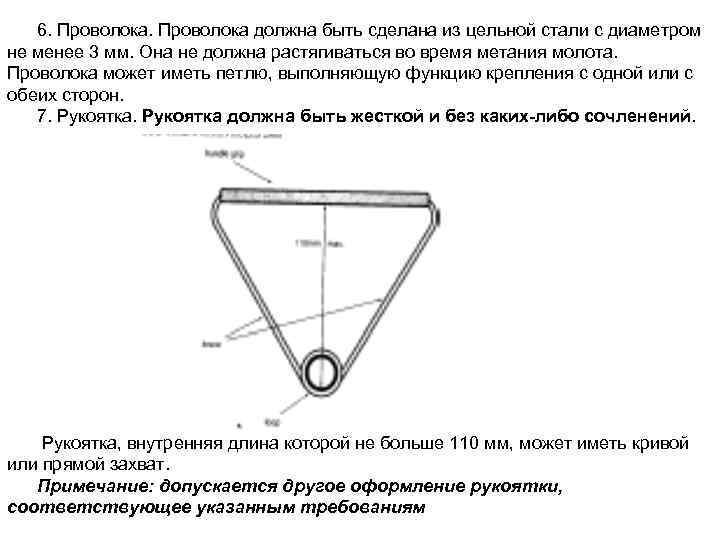  6. Проволока должна быть сделана из цельной стали с диаметром не менее 3