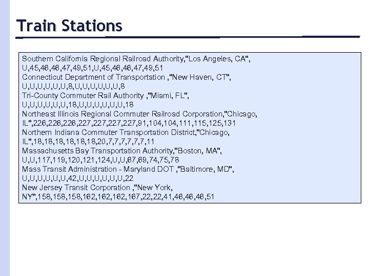 Train Stations Southern California Regional Railroad Authority, 