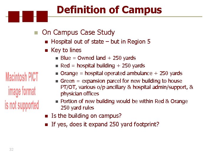 Definition of Campus n On Campus Case Study n n Hospital out of state