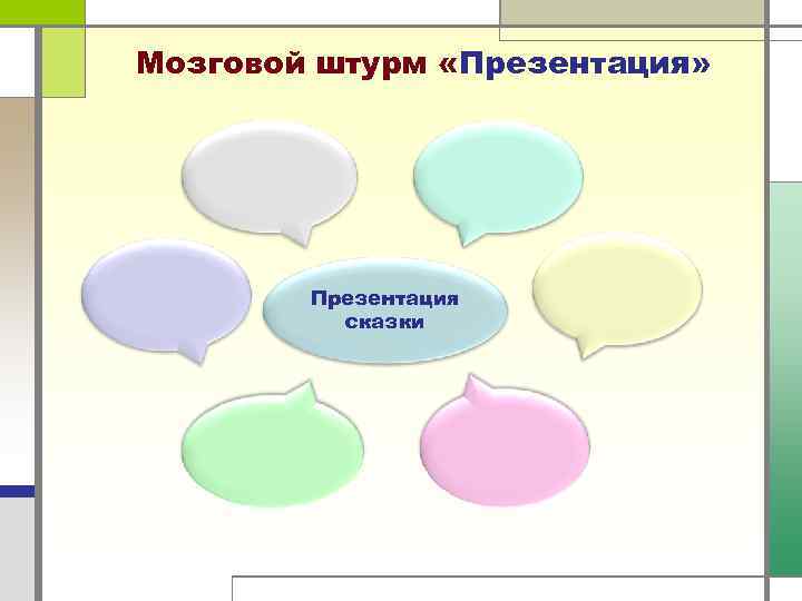Мозговой штурм «Презентация» Презентация сказки 