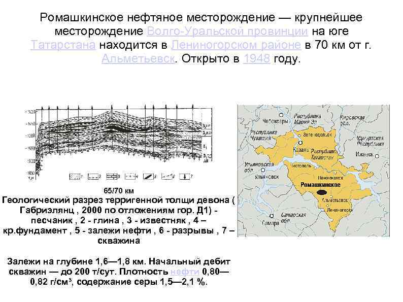 Волго уральская провинция месторождения. Ромашкинское месторождение Геологическое строение. Геологический разрез Ромашкинское нефтяное месторождение. Ромашкинское нефтяное месторождение месторождение. Геологическая карта Ромашкинское месторождение нефти.