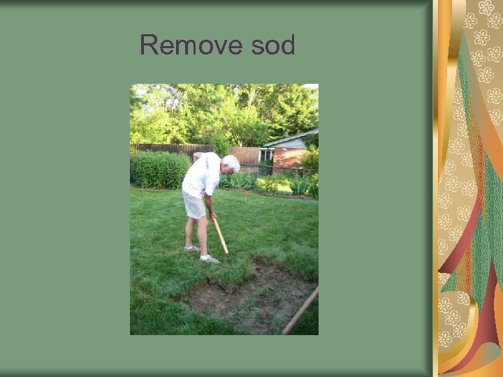 Remove sod 