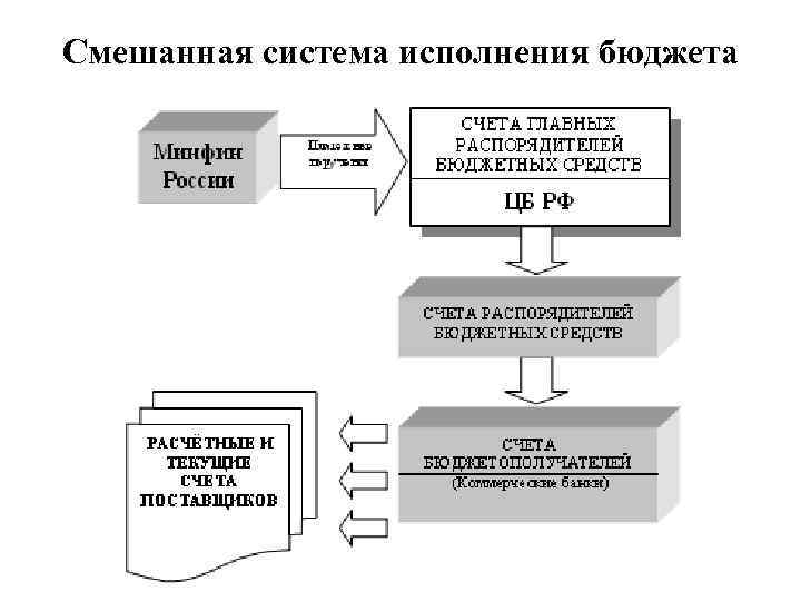 Смешанная система исполнения бюджета 