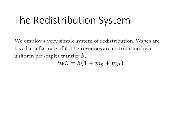 The Redistribution System • 130 