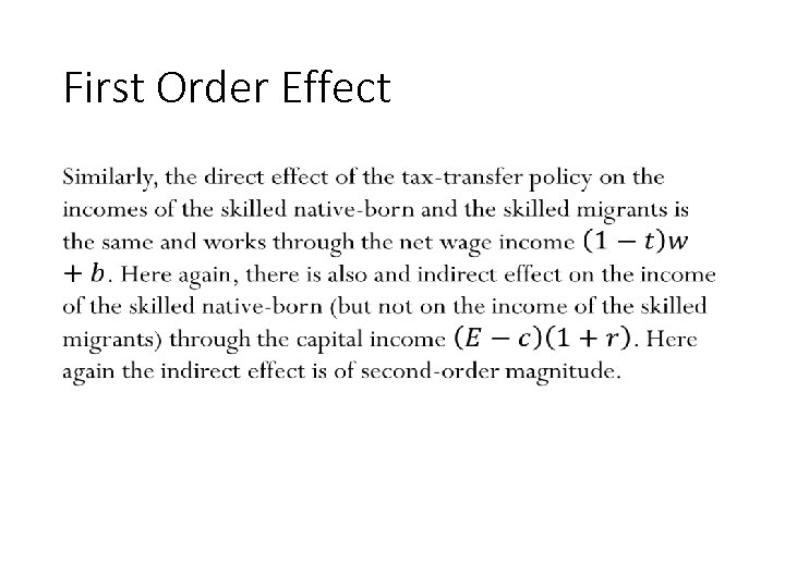 First Order Effect • 178 