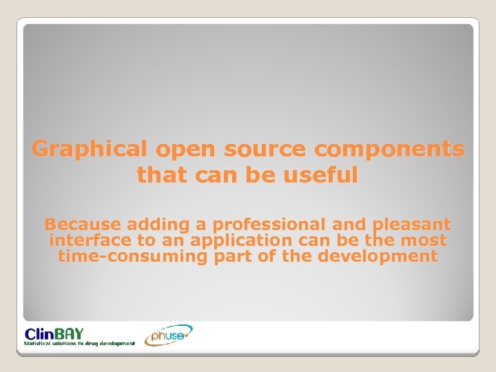 Graphical open source components that can be useful Because adding a professional and pleasant