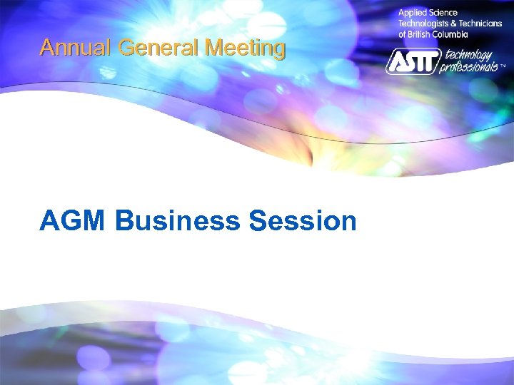 Annual General Meeting AGM Business Session 