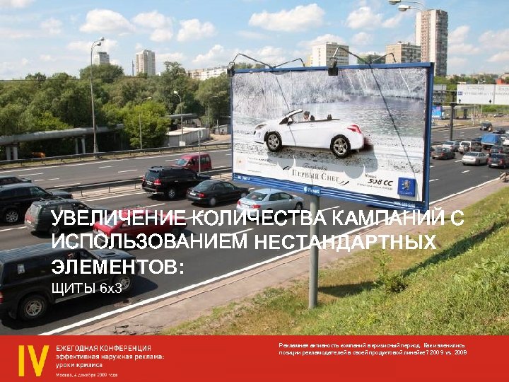УВЕЛИЧЕНИЕ КОЛИЧЕСТВА КАМПАНИЙ С ИСПОЛЬЗОВАНИЕМ НЕСТАНДАРТНЫХ ЭЛЕМЕНТОВ: ЩИТЫ 6 х3 Рекламная активность компаний в