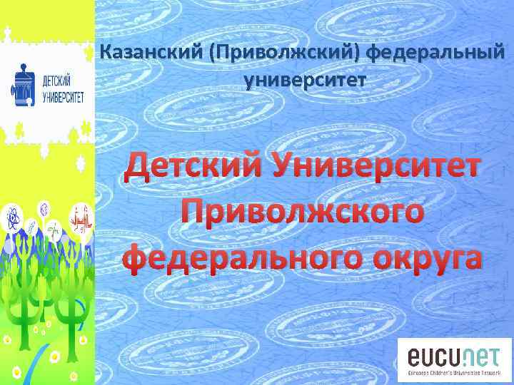 Казанский (Приволжский) федеральный университет Детский Университет Приволжского федерального округа 