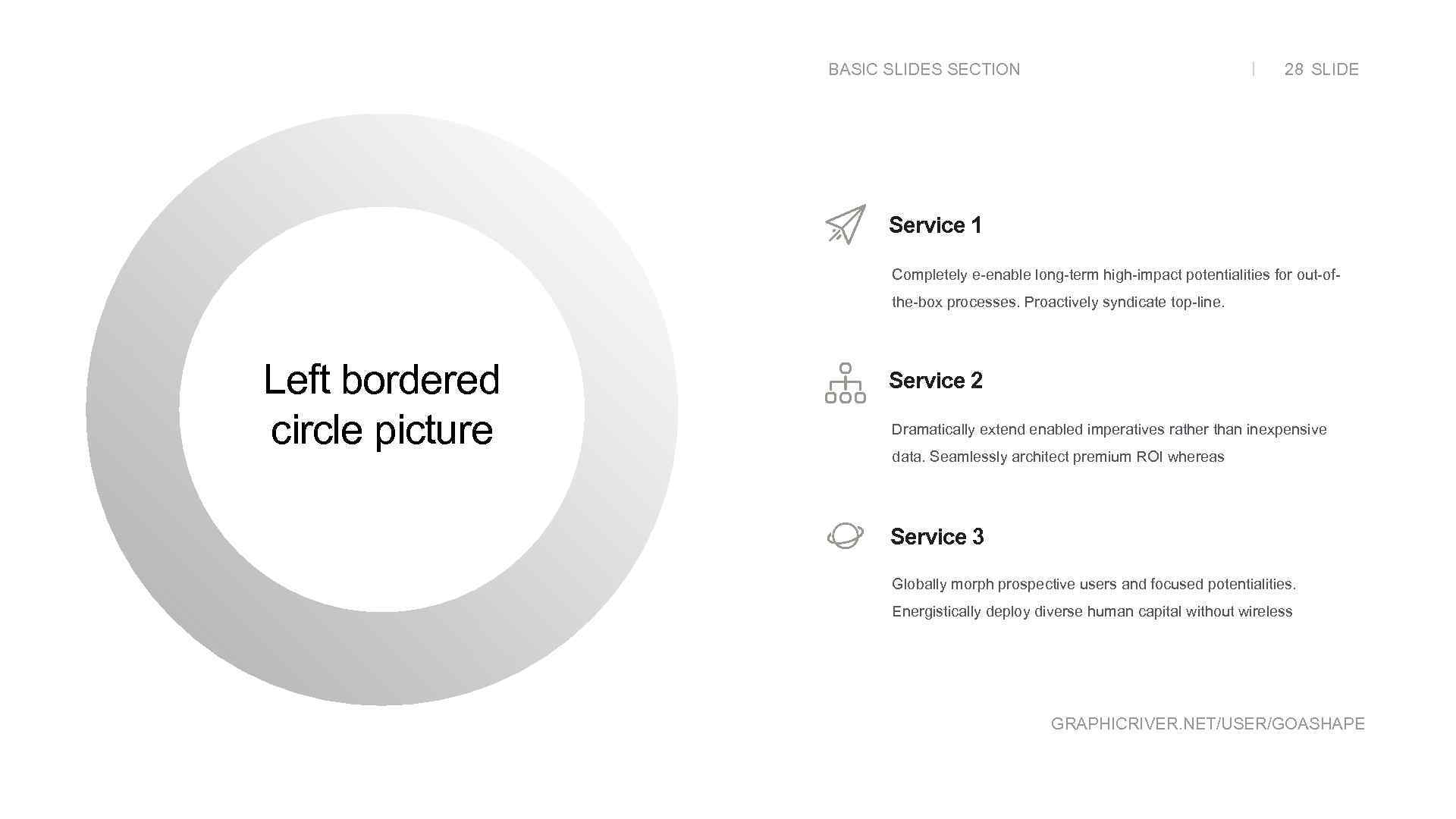 BASIC SLIDES SECTION 28 SLIDE Service 1 Completely e-enable long-term high-impact potentialities for out-ofthe-box